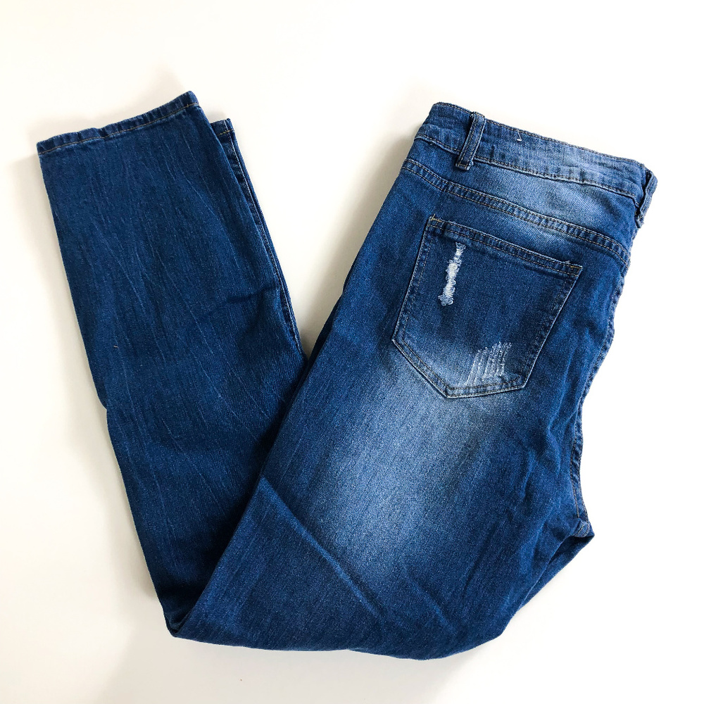 VIP Jeans Distressed Fishnet Jeans